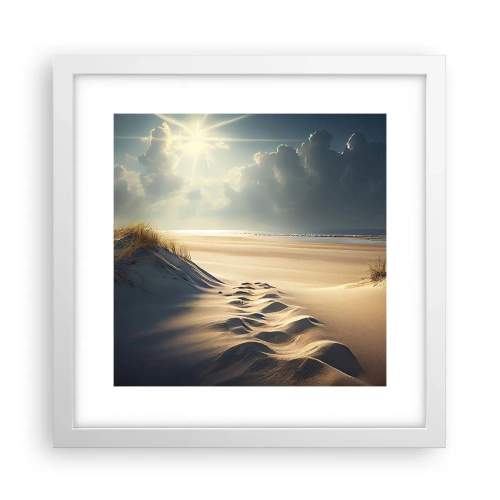 Plakát v bílém rámu - Uklidňující krajina - 30x30 cm