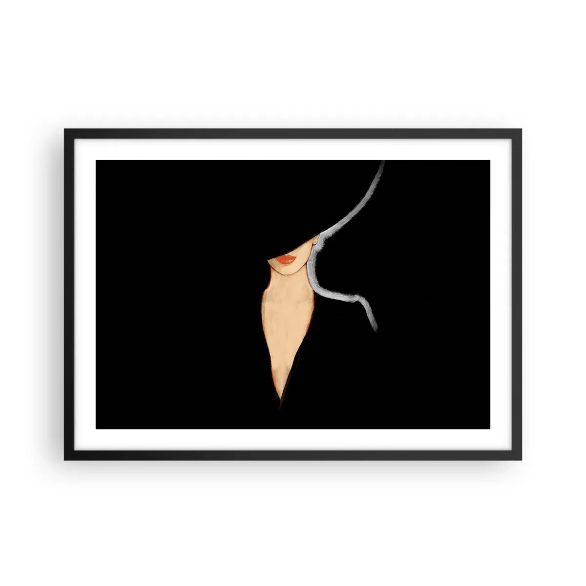 Plakát v černém rámu - Elegance a styl - 70x50 cm