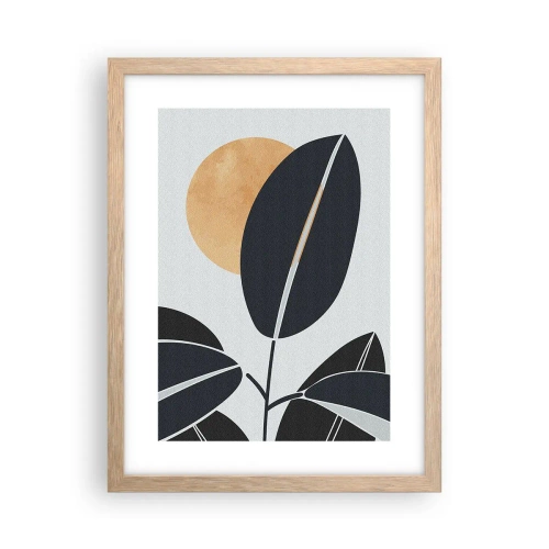 Plakát v rámu světlý dub - Den horkého léta - 30x40 cm