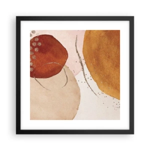 Plakát v černém rámu - Zaoblení a pohyb - 40x40 cm