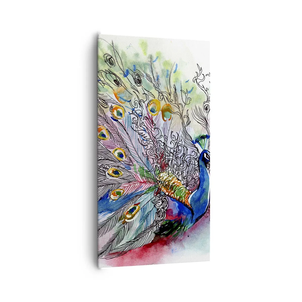 Obraz na plátně - S pýchou proti šedi - 65x120 cm