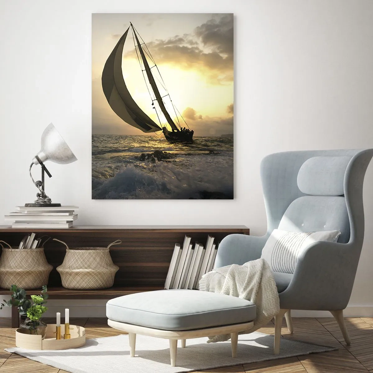 Obraz na skle - S větrem a proti větru - 50x70 cm