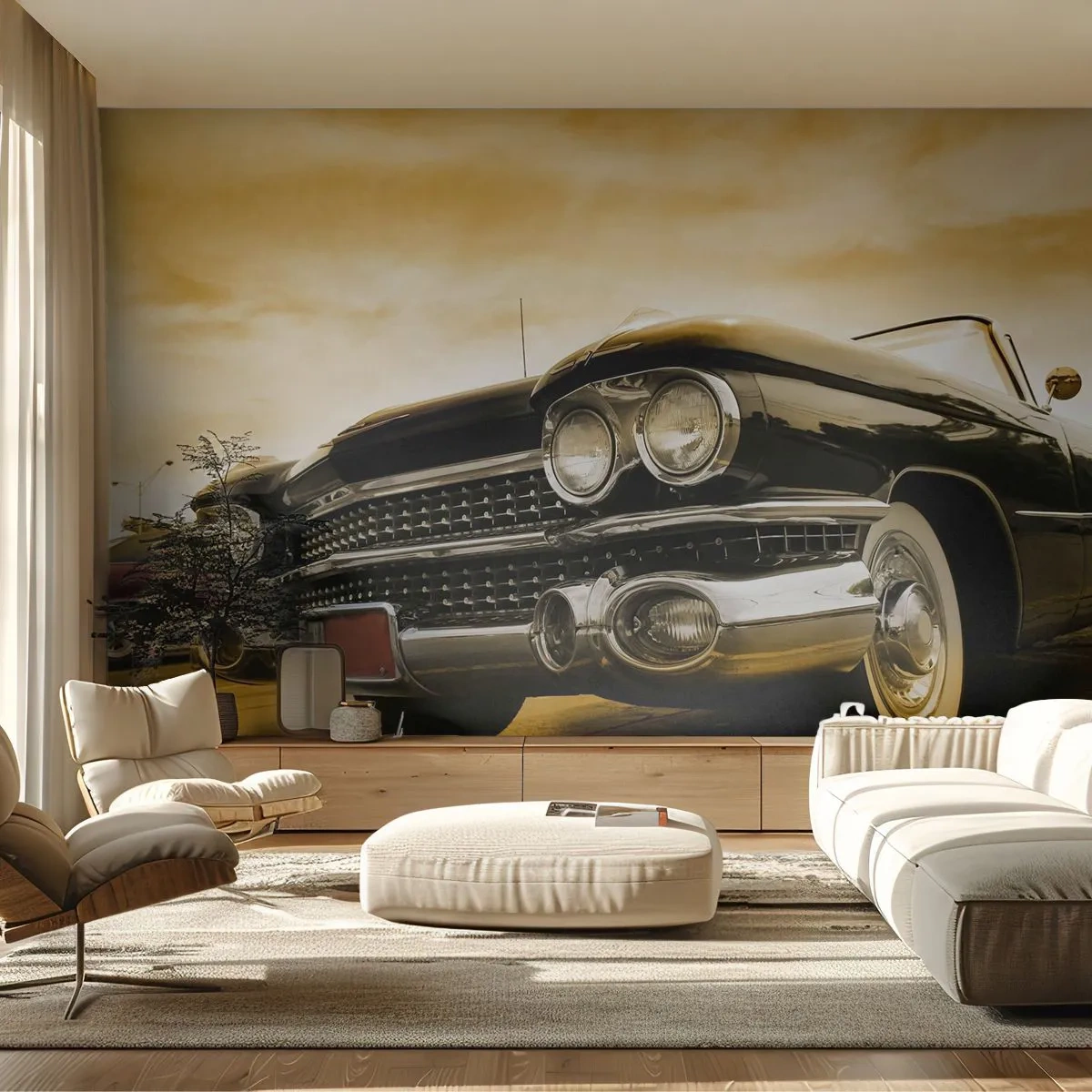 Fototapeta Premium Canvas - Klasika nikdy nepomíjí - Auto, Automobilový průmysl, Retro - 250x175 cm