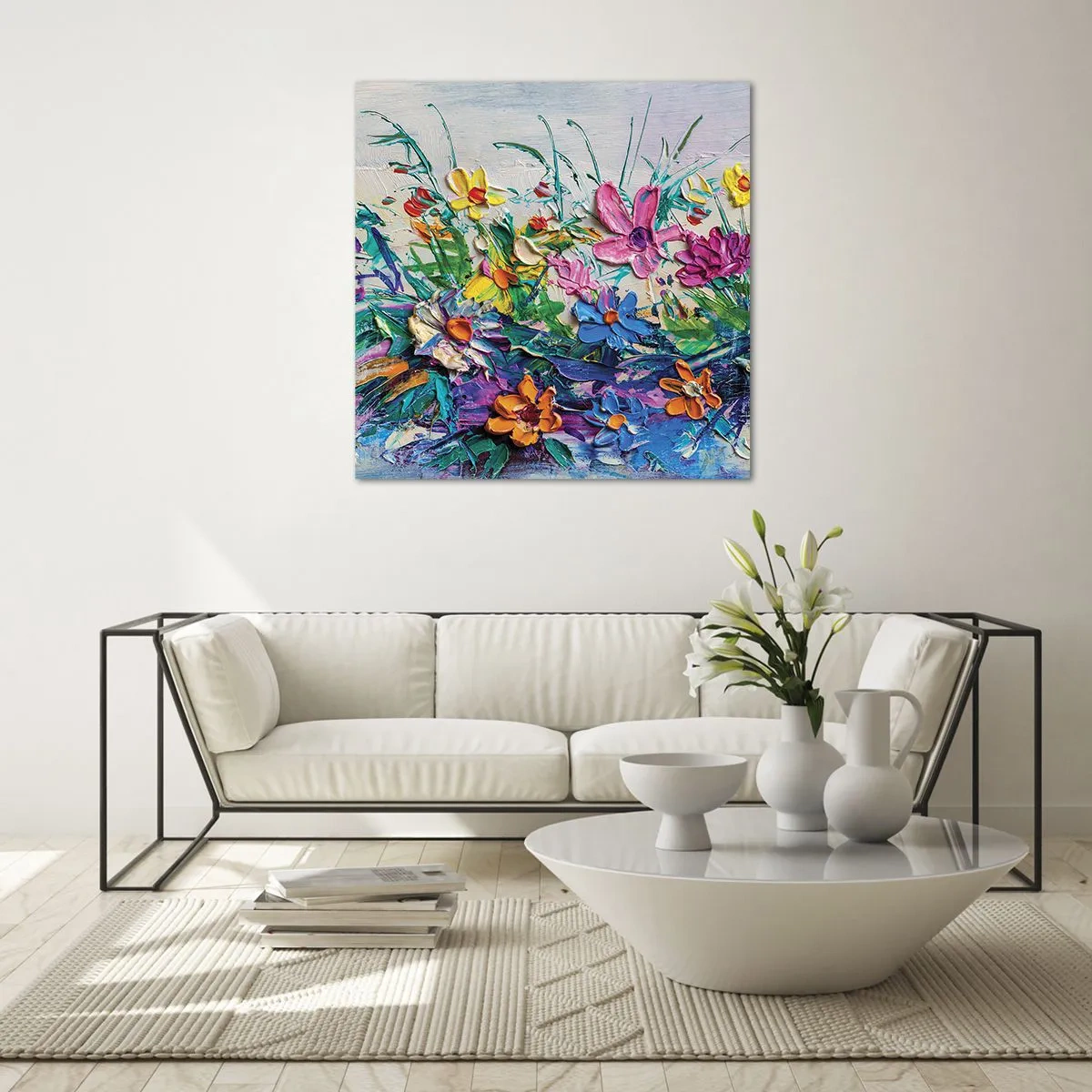 Obraz na skle - Vůbec ne zátiší - 60x60 cm