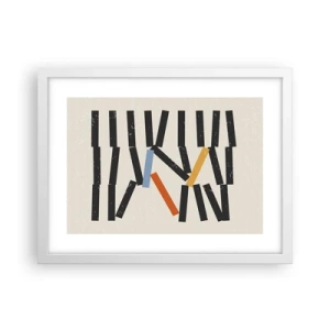 Plakát v bílém rámu - Domino – kompozice - 40x30 cm