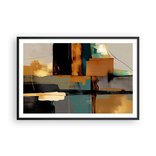Plakát v černém rámu - Abstrakce – světlo a stín - 91x61 cm