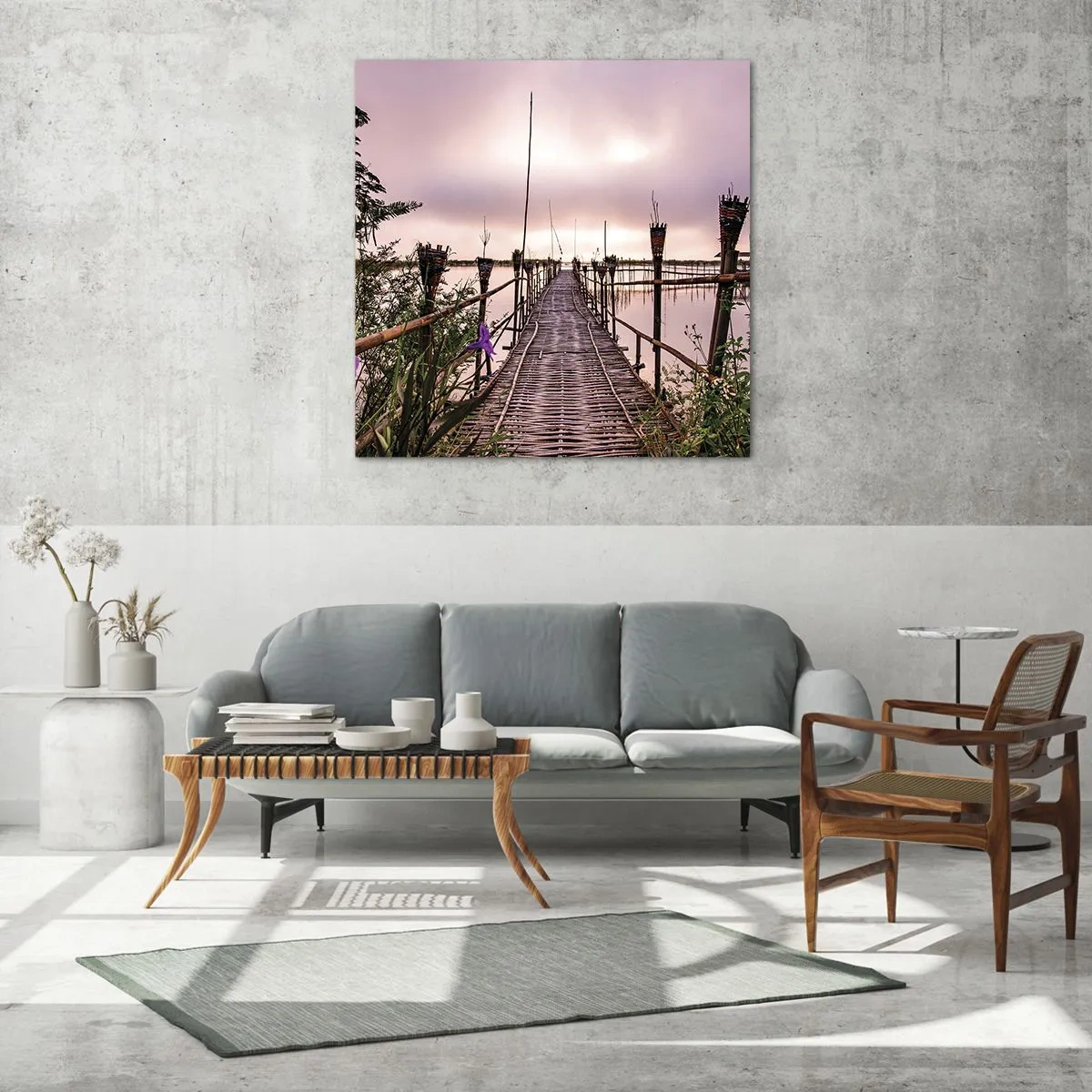 Obraz na skle - Klid a pohoda Asie - 60x60 cm