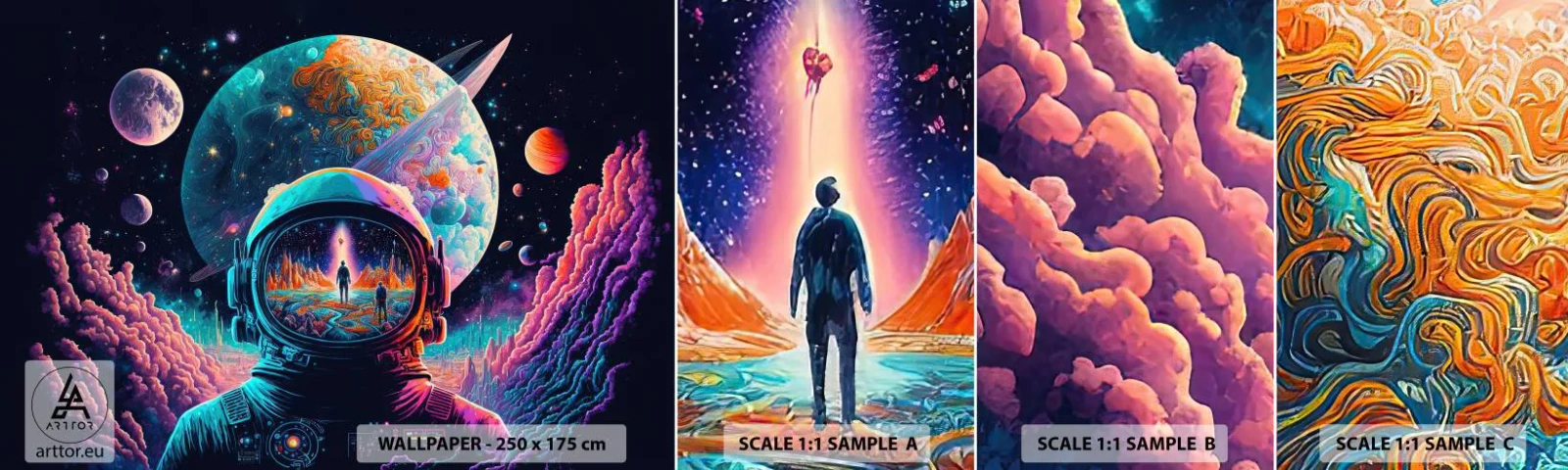 Fototapeta Vzorek Standard Eco - Filosofům se to ani nesnilo - Astronaut, Futuristický, Kosmos - 100x30 cm