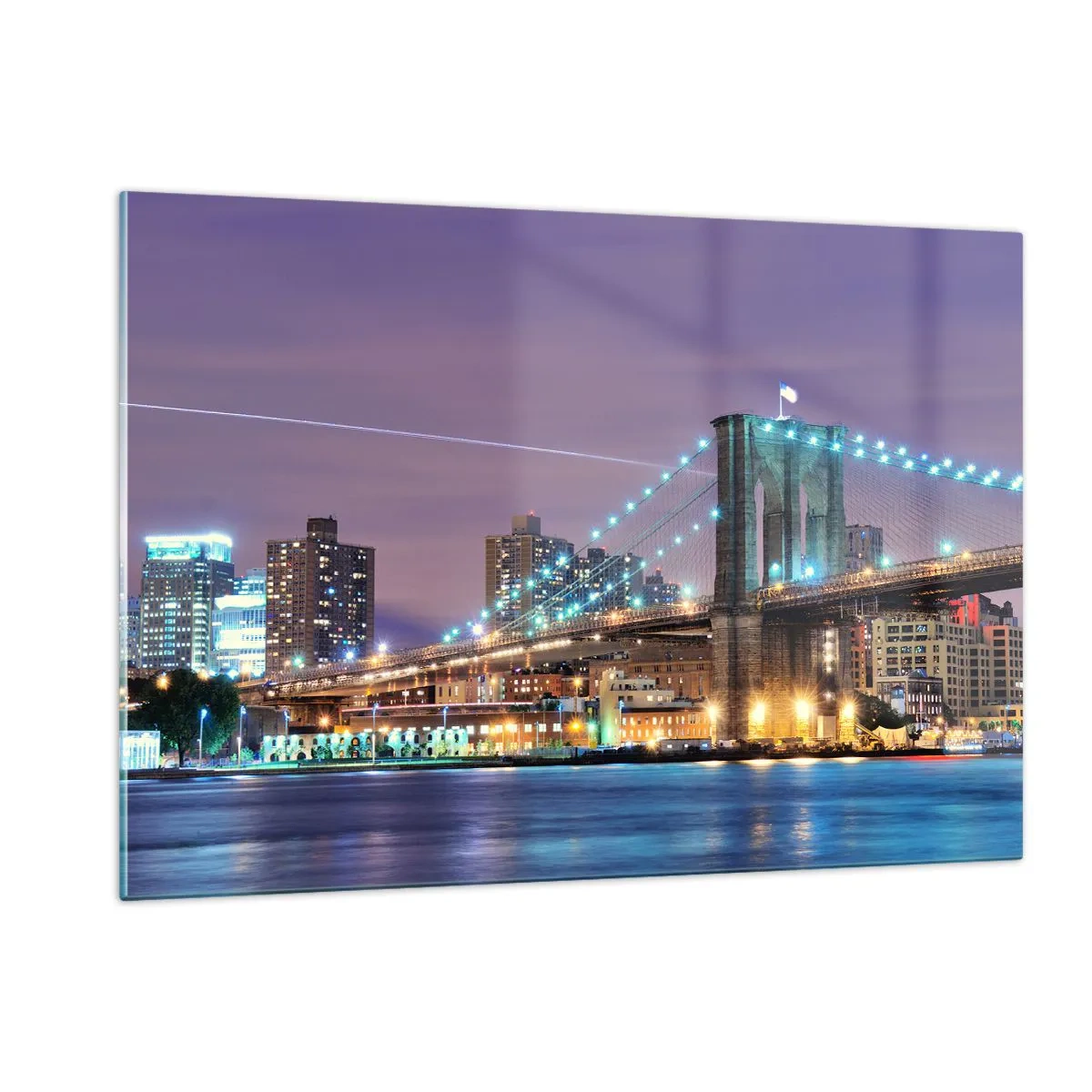 Obraz na skle - Po mnoho let Brooklynský most - 120x80 cm