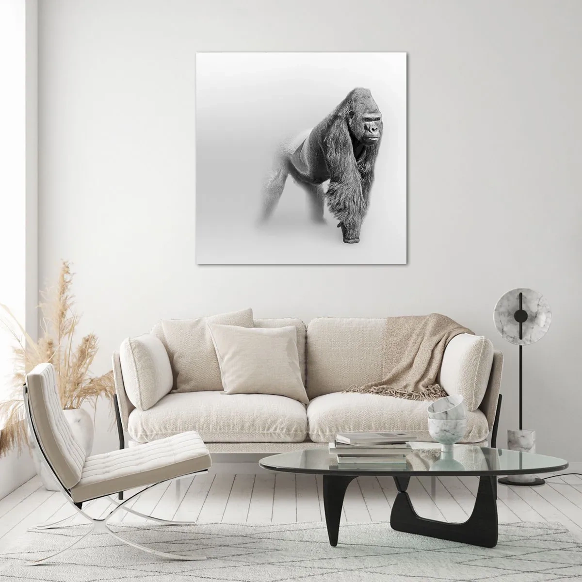 Obraz na skle - Jistý si svojí silou - 30x30 cm