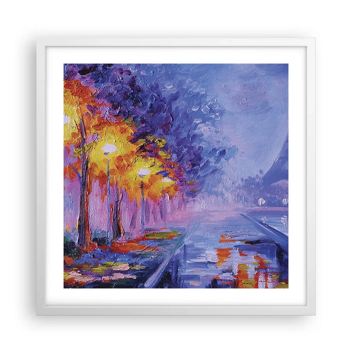 Plakát v bílém rámu - Procházka snů - 50x50 cm