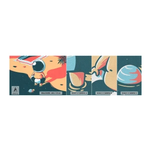 Vzor Fototapety Premium Canvas - Z jiné perspektivy - Abstrakce, Pláž, Astronaut - 100x30 cm