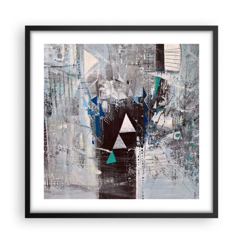 Plakát v černém rámu - Přednostní pořadí trojúhelníků - 50x50 cm