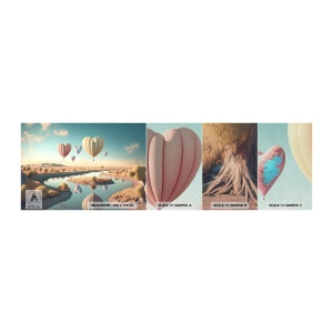 Vzor Fototapety Premium Sand - Láska tě nechá vzlétnout - Balónky, Pastel, Bonbón - 100x30 cm