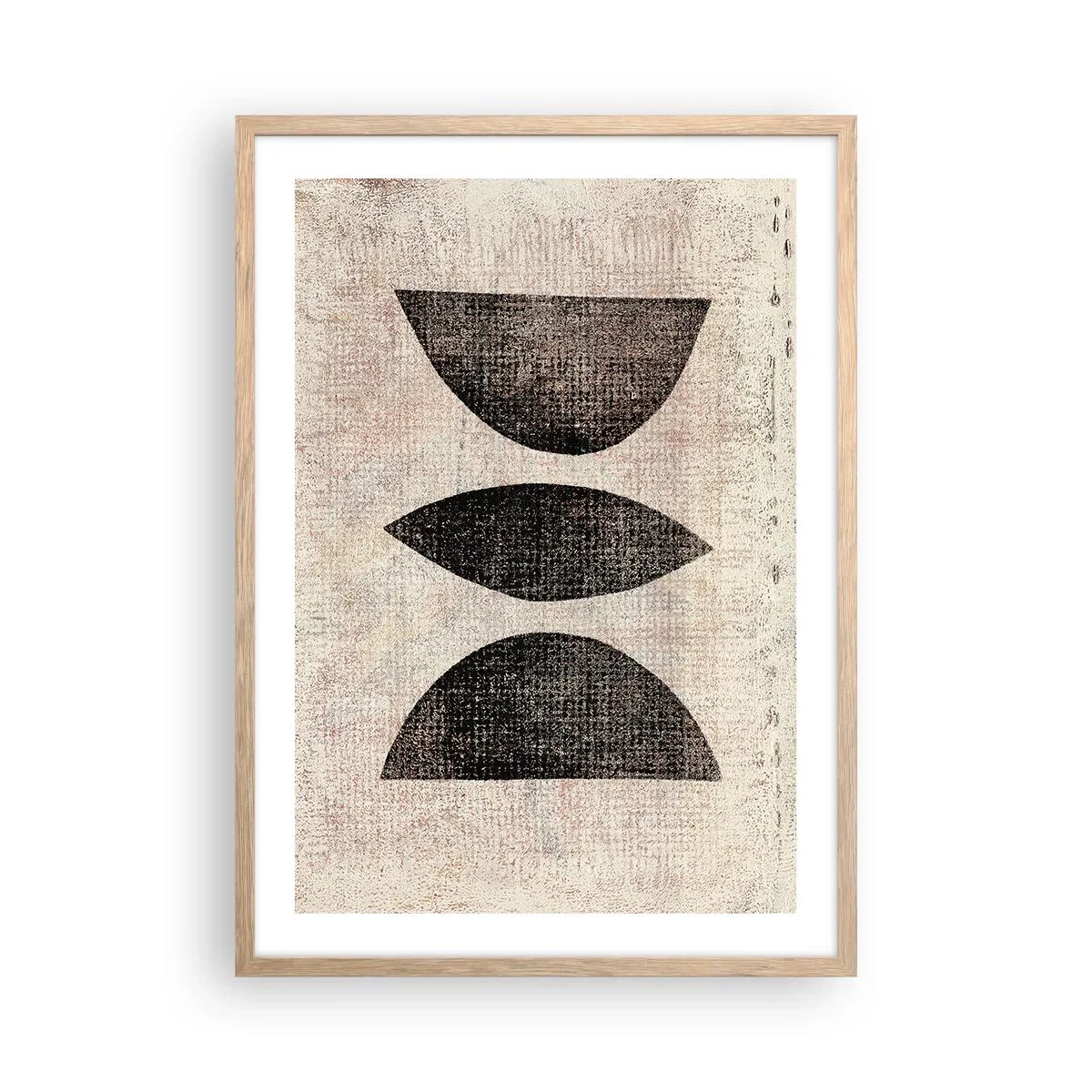 Plakát v rámu světlý dub - Etnická abstrakce - 50x70 cm