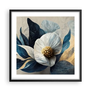 Plakát v černém rámu - Zlaté srdce - 50x50 cm