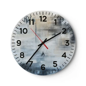 Nástěnné hodiny - Za závojem modré - 30x30 cm