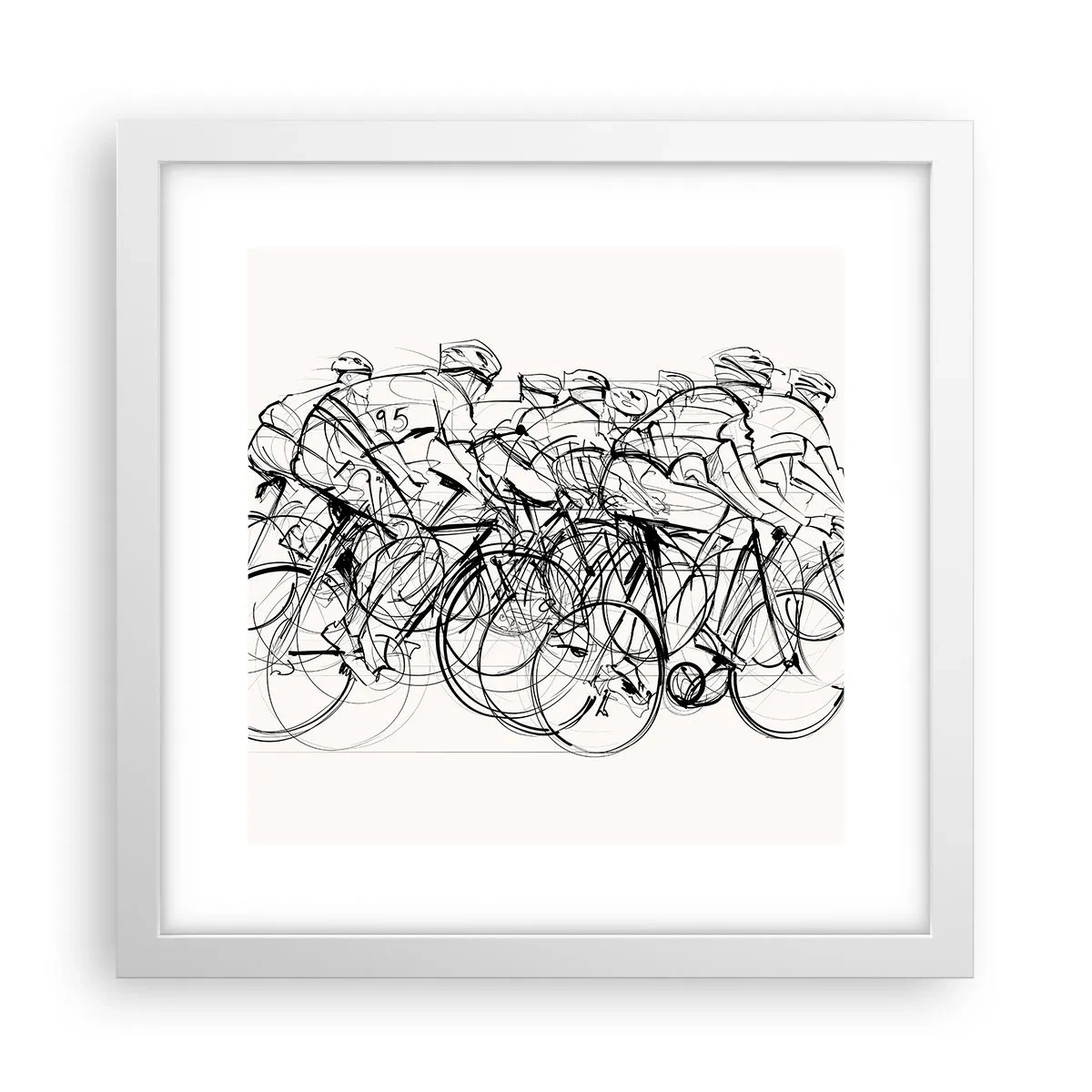 Plakát v bílém rámu - Společně v týmu - 30x30 cm