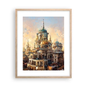 Plakát v rámu světlý dub - Město měst - 40x50 cm