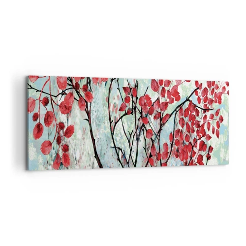 Obraz na plátně - Strom v šarlatové - 100x40 cm