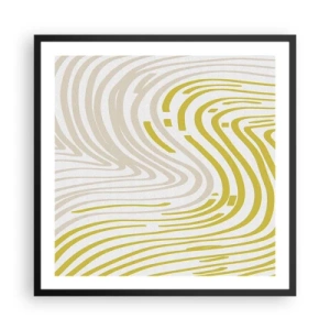 Plakát v černém rámu - Kompozice s mírným ohybem - 60x60 cm
