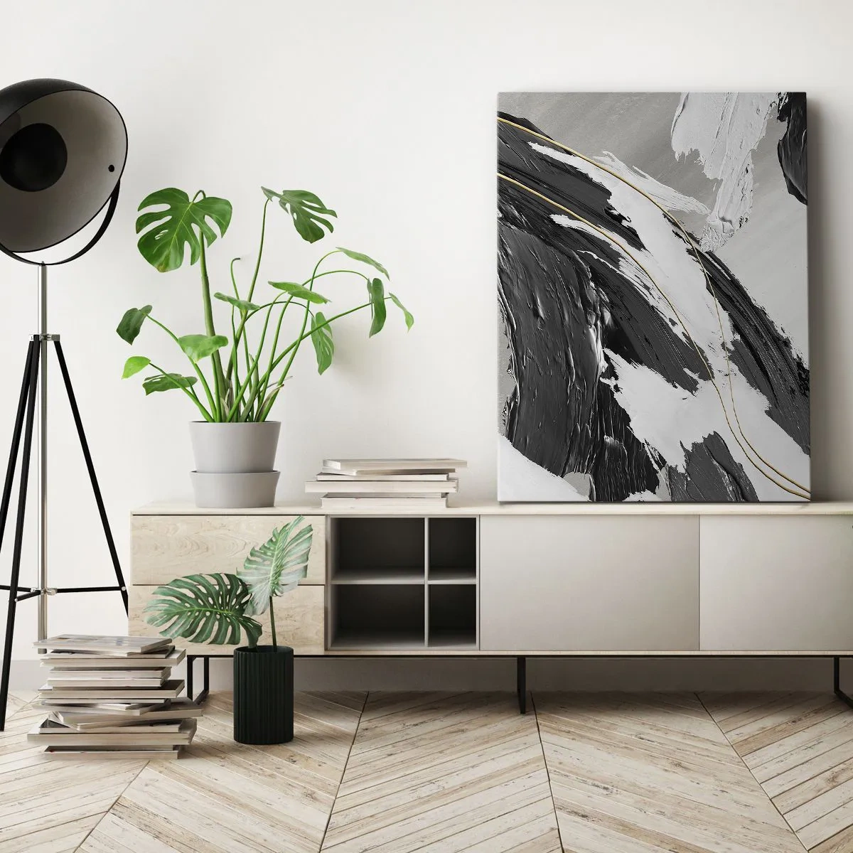 Obraz na plátně - Velkorysá abstrakce - 50x70 cm