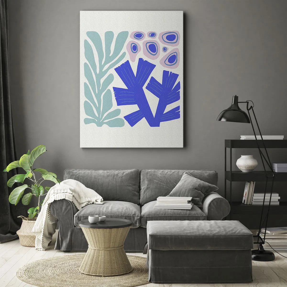 Obraz na plátně - Podvodní zahrada - 55x100 cm