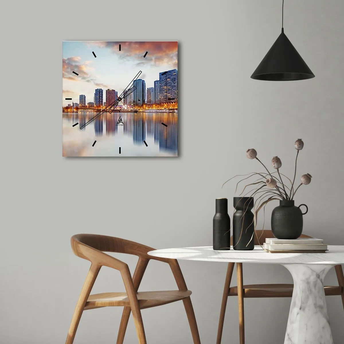 Nástěnné hodiny - Monumentální klid Paříže - 30x30 cm