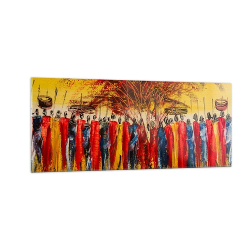 Obraz na skle - Tam, tam, tam, tam jdou - 100x40 cm