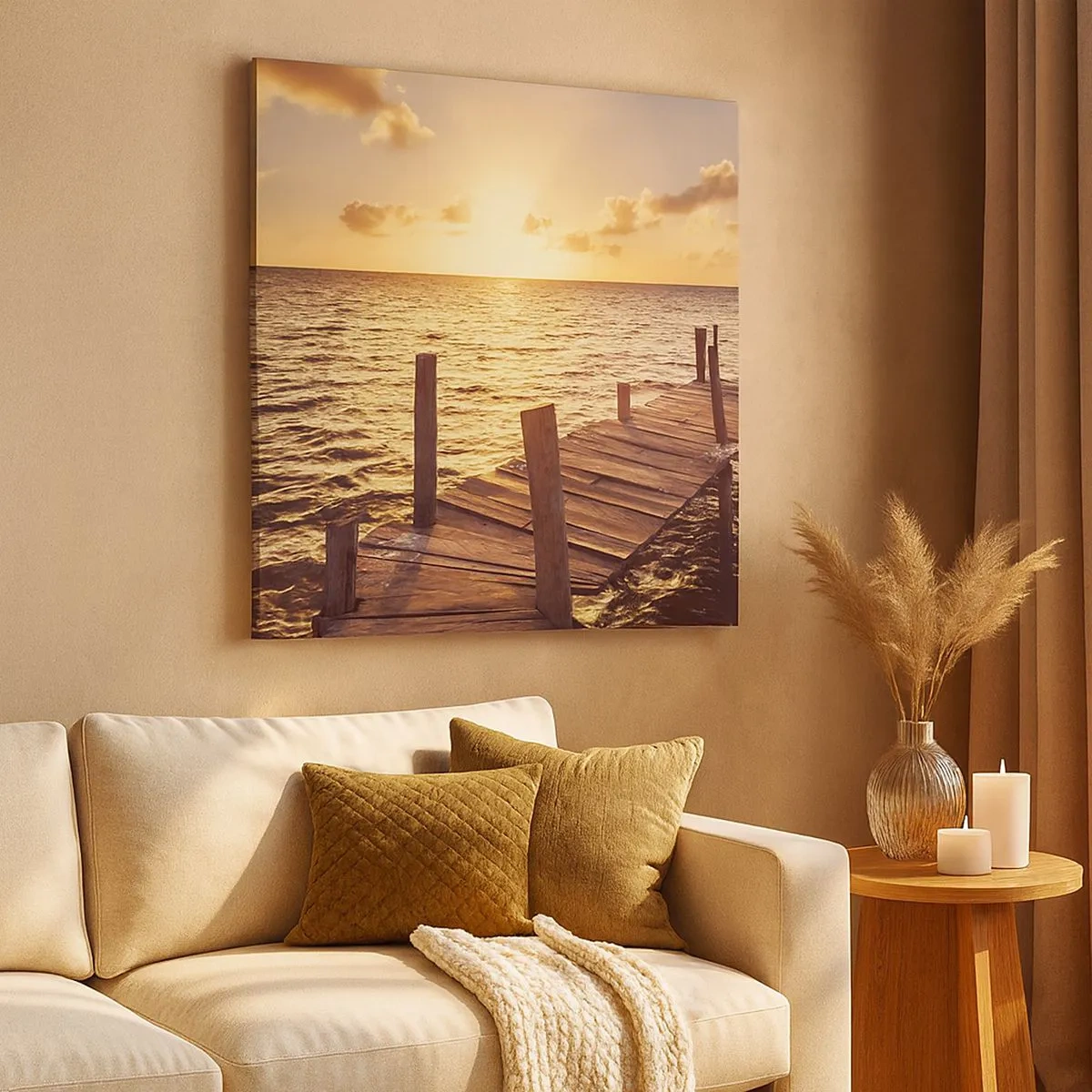 Obraz na plátně - Zlatá země laskavosti - 30x30 cm