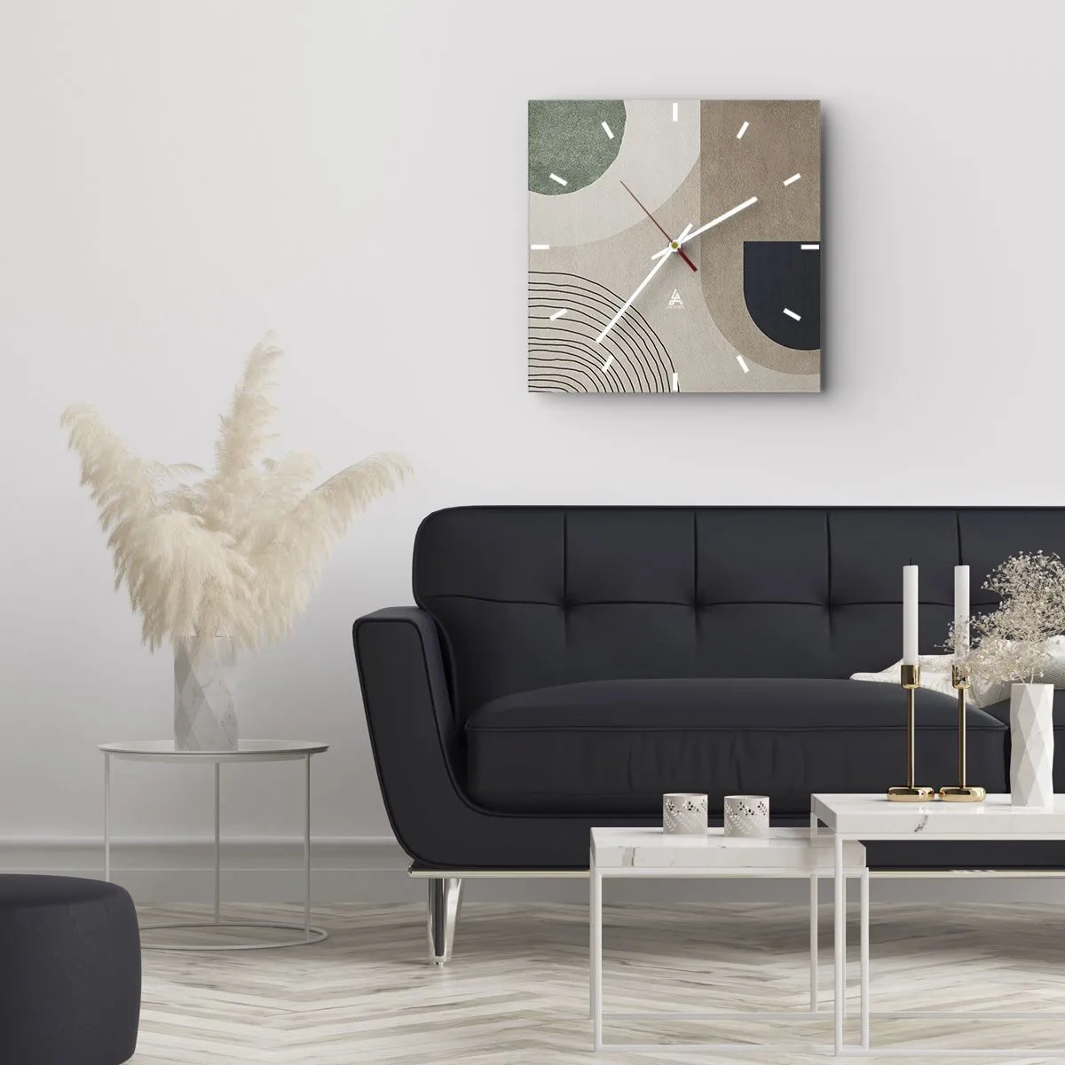 Nástěnné hodiny - Něžnost oválu - 40x40 cm