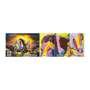 Vzor Fototapety Samolepicí Deluxe Sticker - Ponořené do duhy - Zvířata, Koně, Svoboda - 100x30 cm