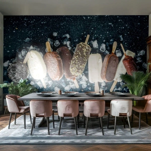 Fototapeta Premium Sand - Chuť horkého léta - Zmrzlina, Gastronomie, Jídlo - 100x70 cm