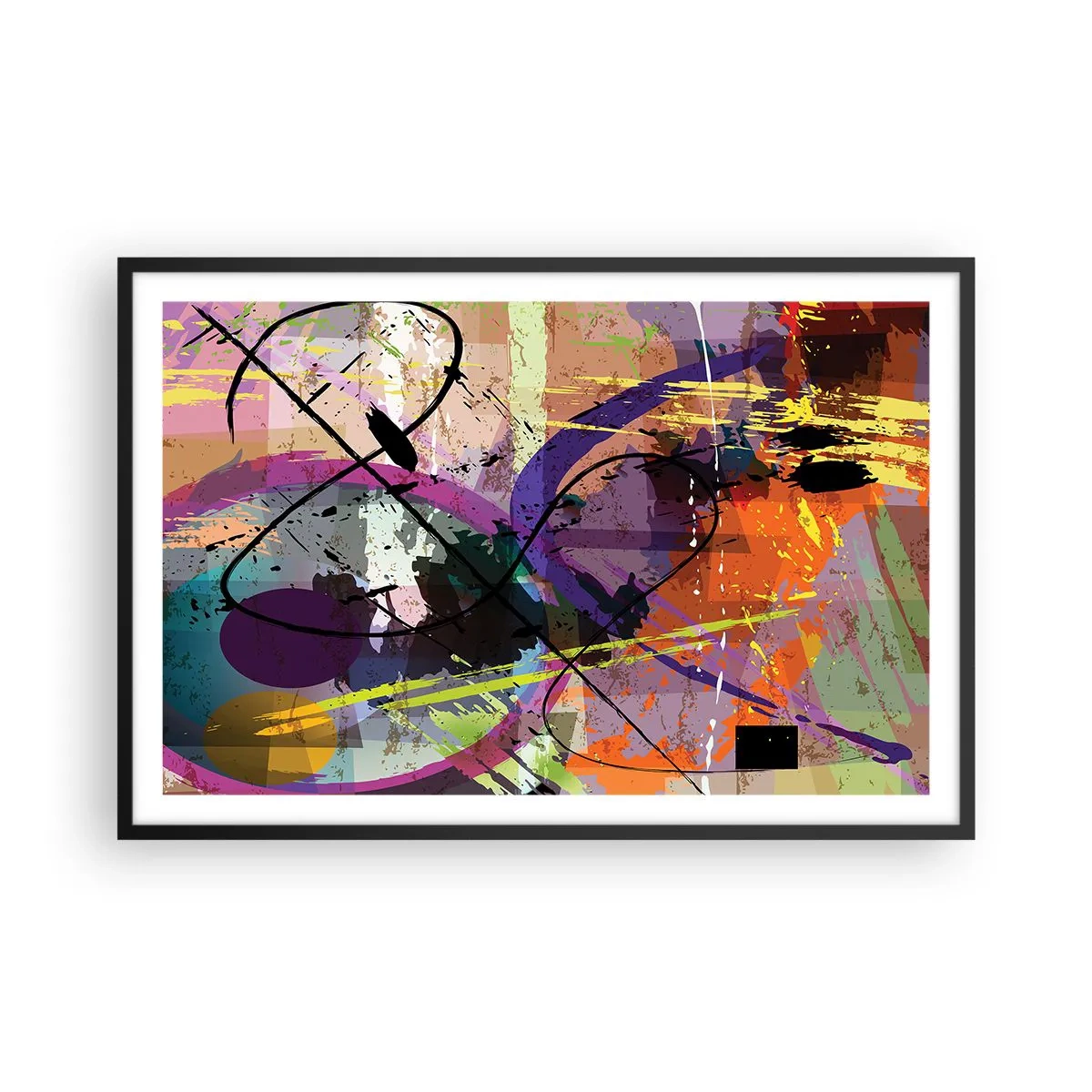 Plakát v černém rámu - Lze přímo nebo kolem - 91x61 cm