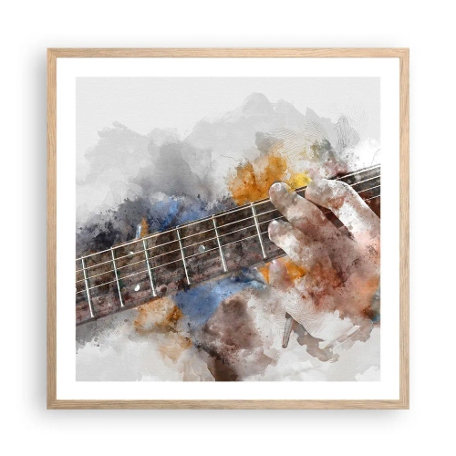 Plakát v rámu světlý dub - Poezie mezi strunami - 60x60 cm