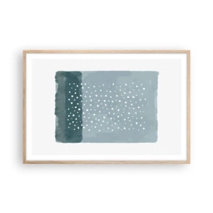 Plakát v rámu světlý dub - Pěstováno na modři - 91x61 cm