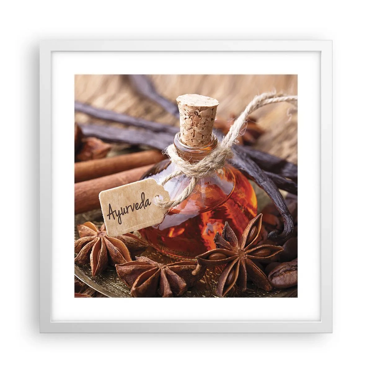 Plakát v bílém rámu - K jednotě těla a ducha - 40x40 cm