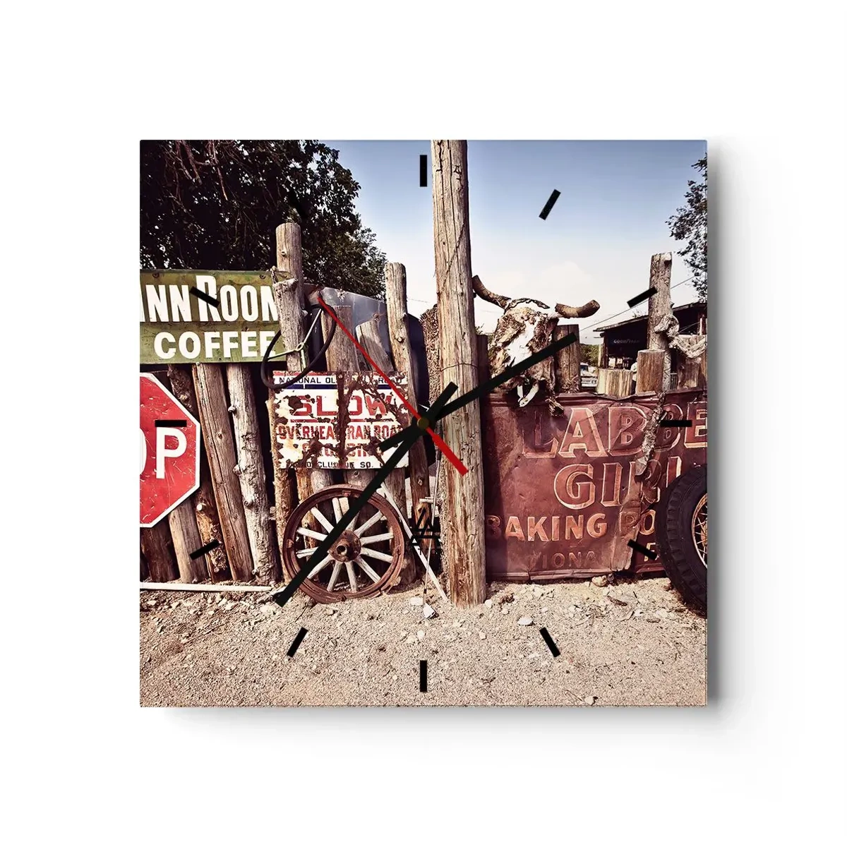 Nástěnné hodiny - A čas se zastavil - 40x40 cm