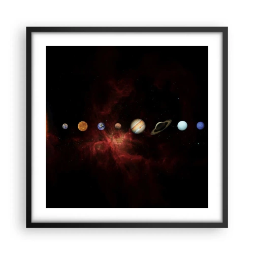 Plakát v černém rámu - Naše čtvrť - 50x50 cm