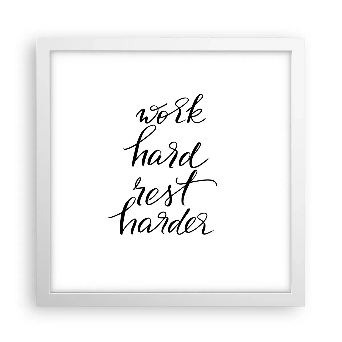 Plakát v bílém rámu - Životní rovnováha - 30x30 cm