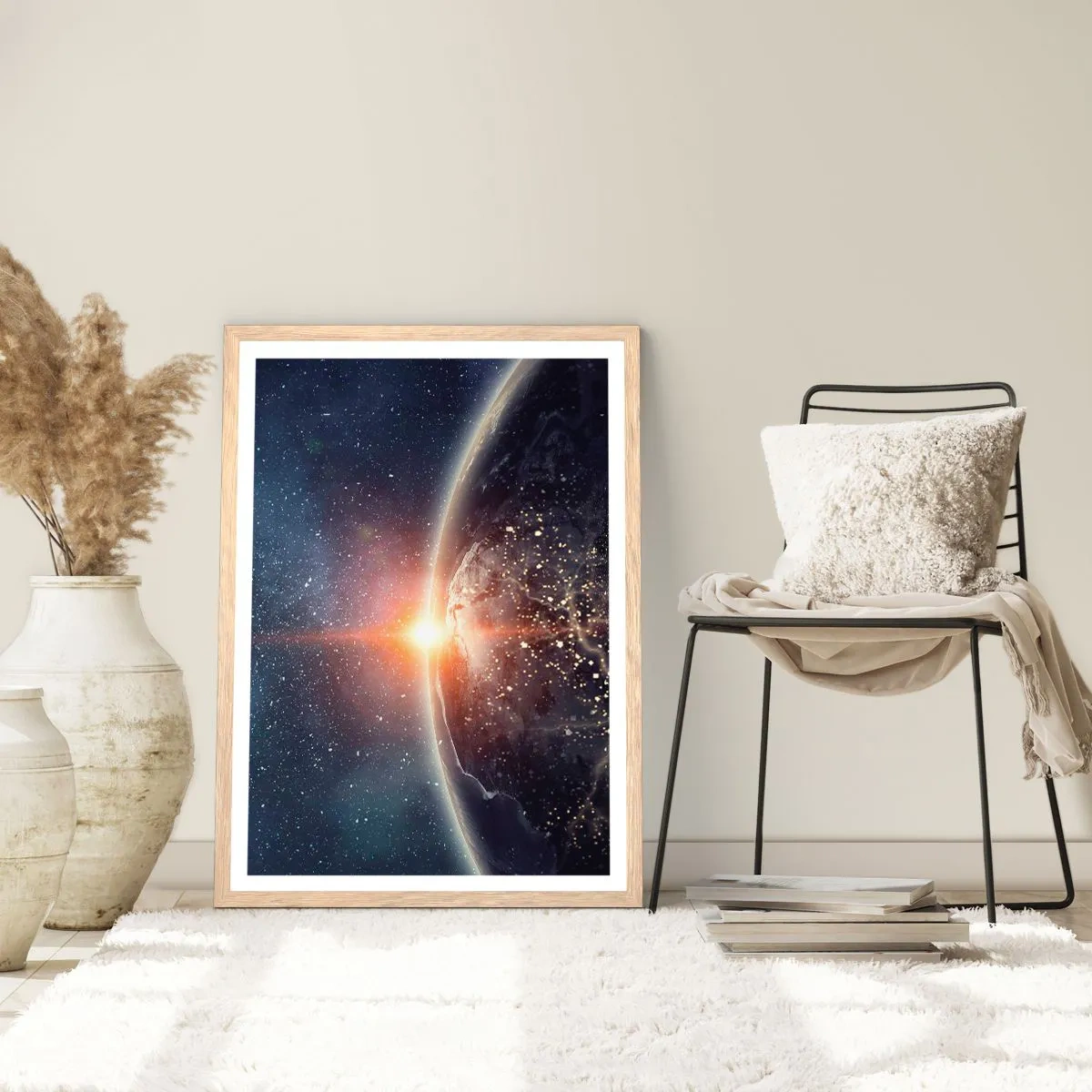 Plakát v rámu světlý dub - V nové perspektivě - 70x100 cm