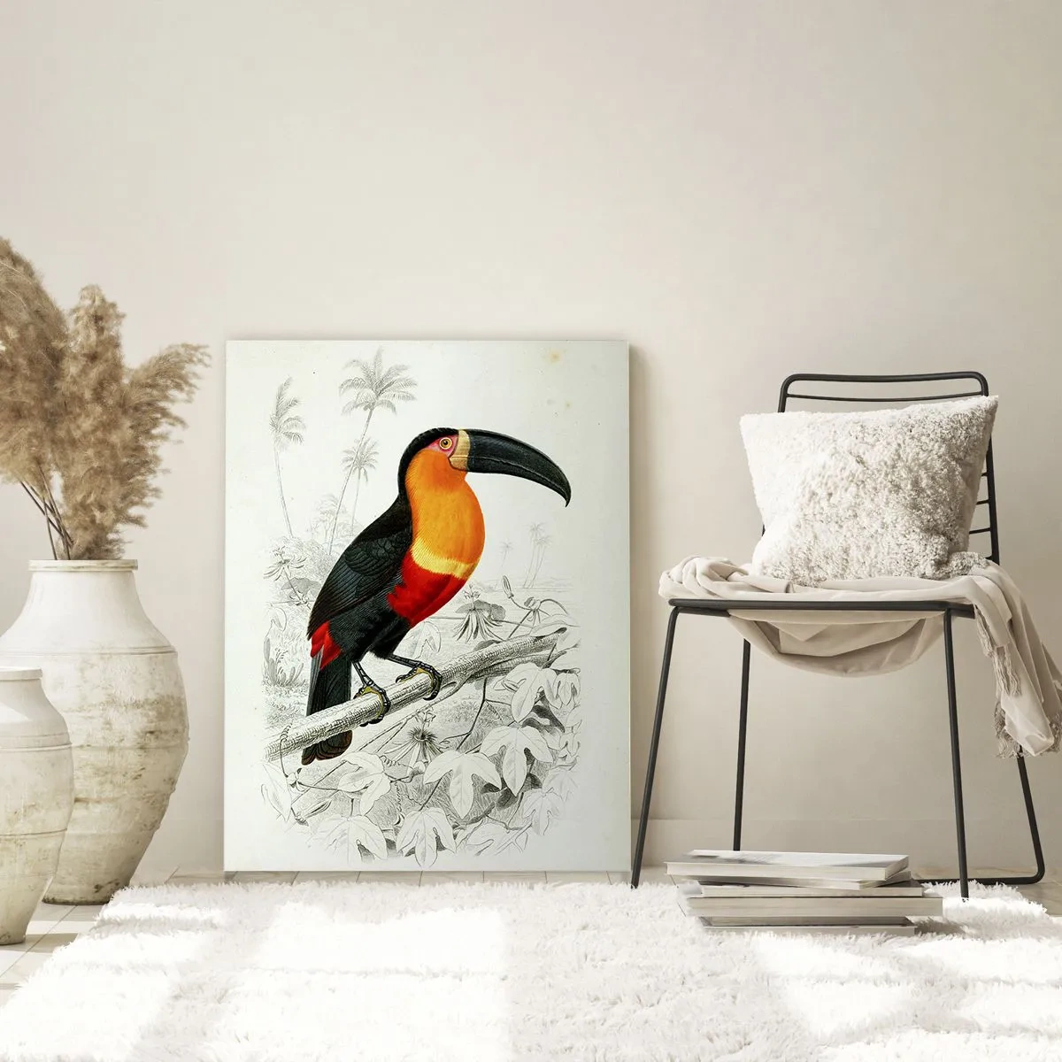 Obraz na skle - Ptačí barvy - 50x70 cm