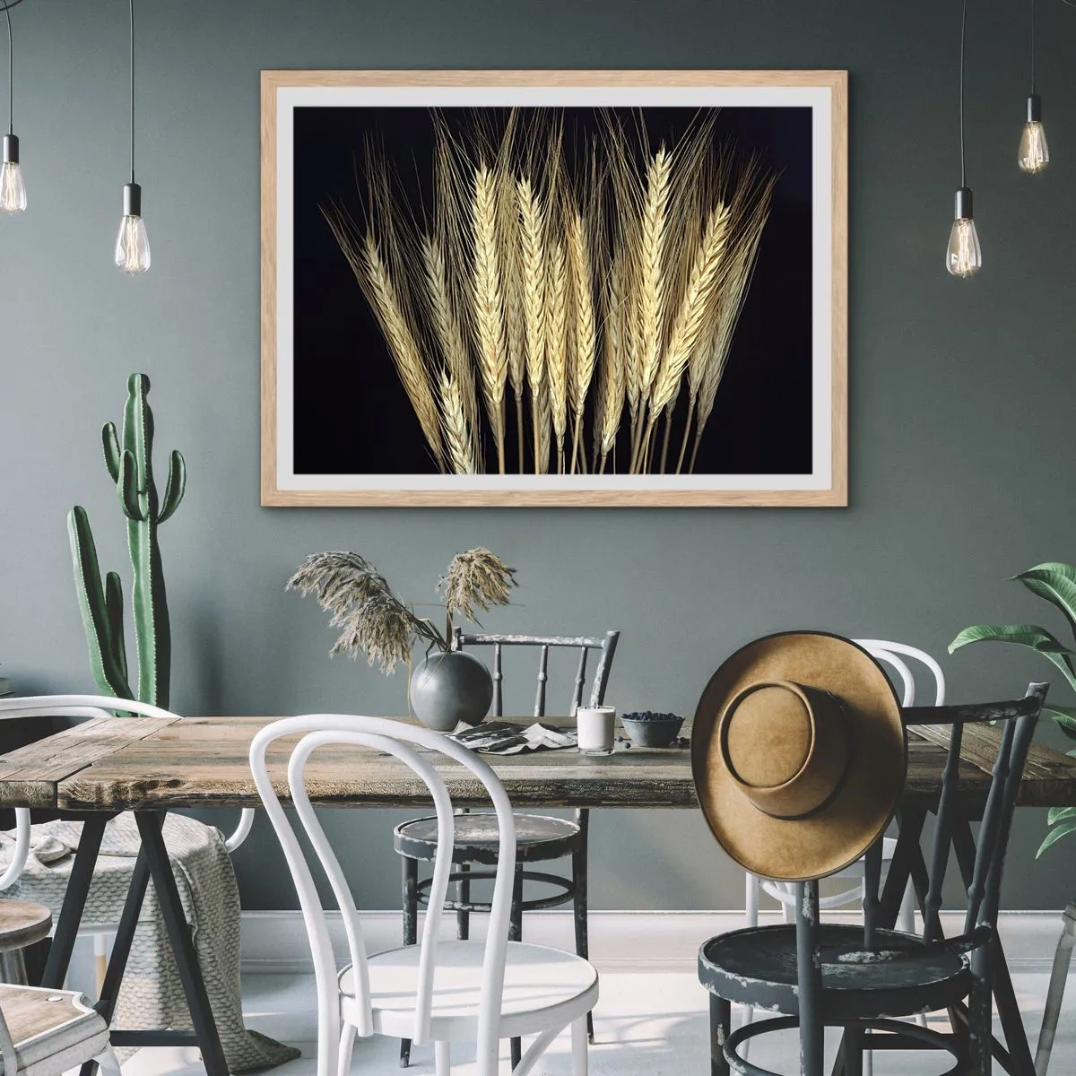 Plakát v rámu světlý dub - Rustikální magie - 70x50 cm