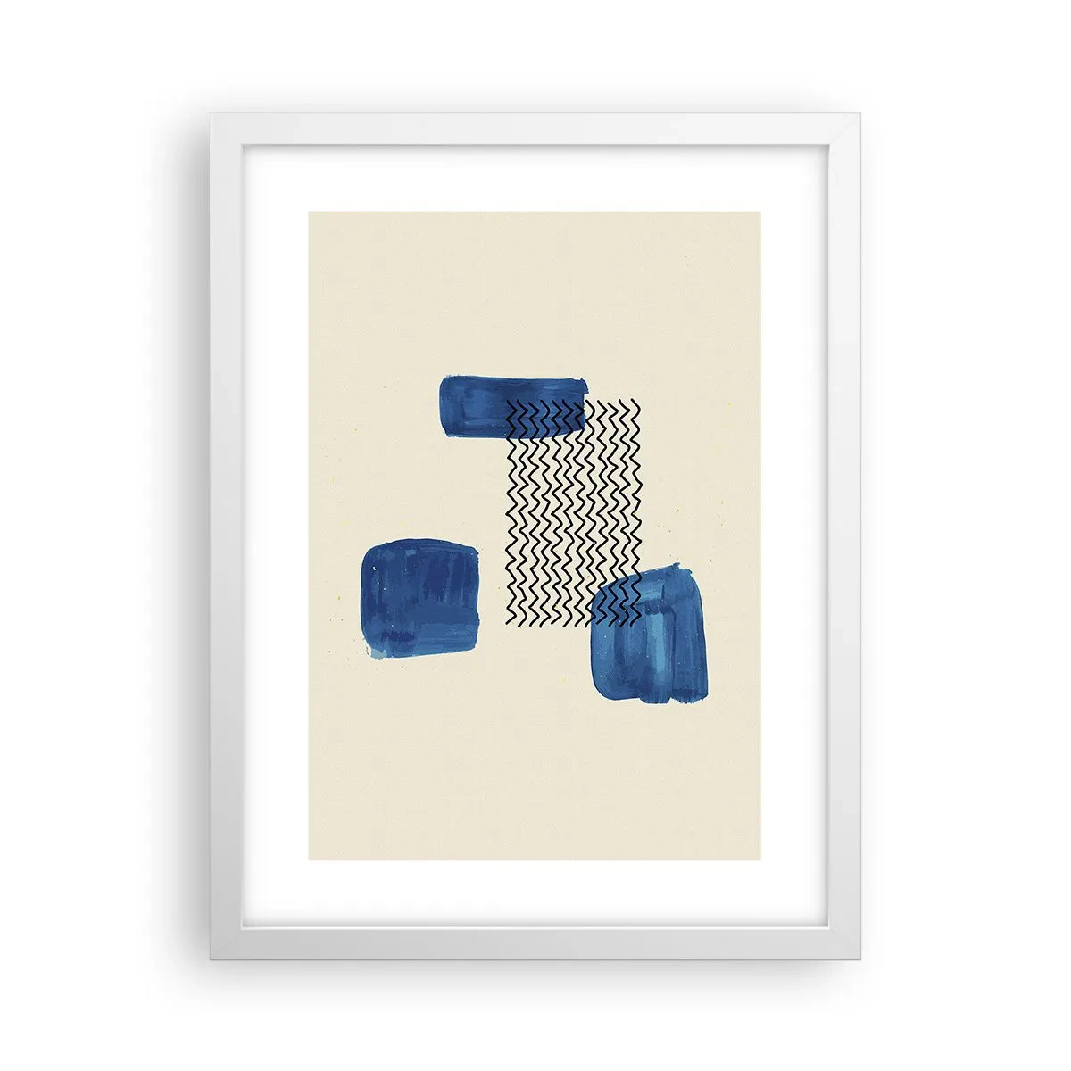 Plakát v bílém rámu - Abstraktní kvarteto - 30x40 cm