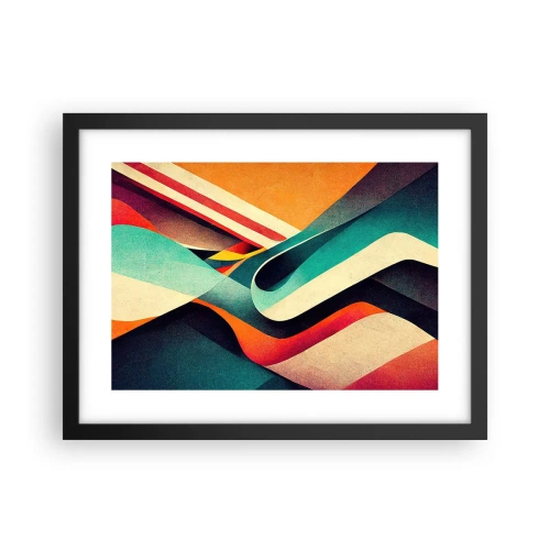 Plakát v černém rámu - Intenzivní kompozice - 40x30 cm