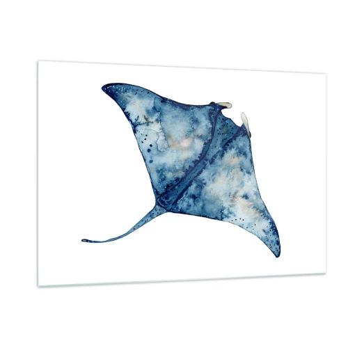 Obraz na skle - Život v modři - 120x80 cm