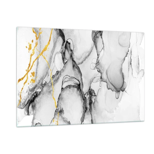 Obraz na skle - Kompozice se zlatým motivem - 120x80 cm
