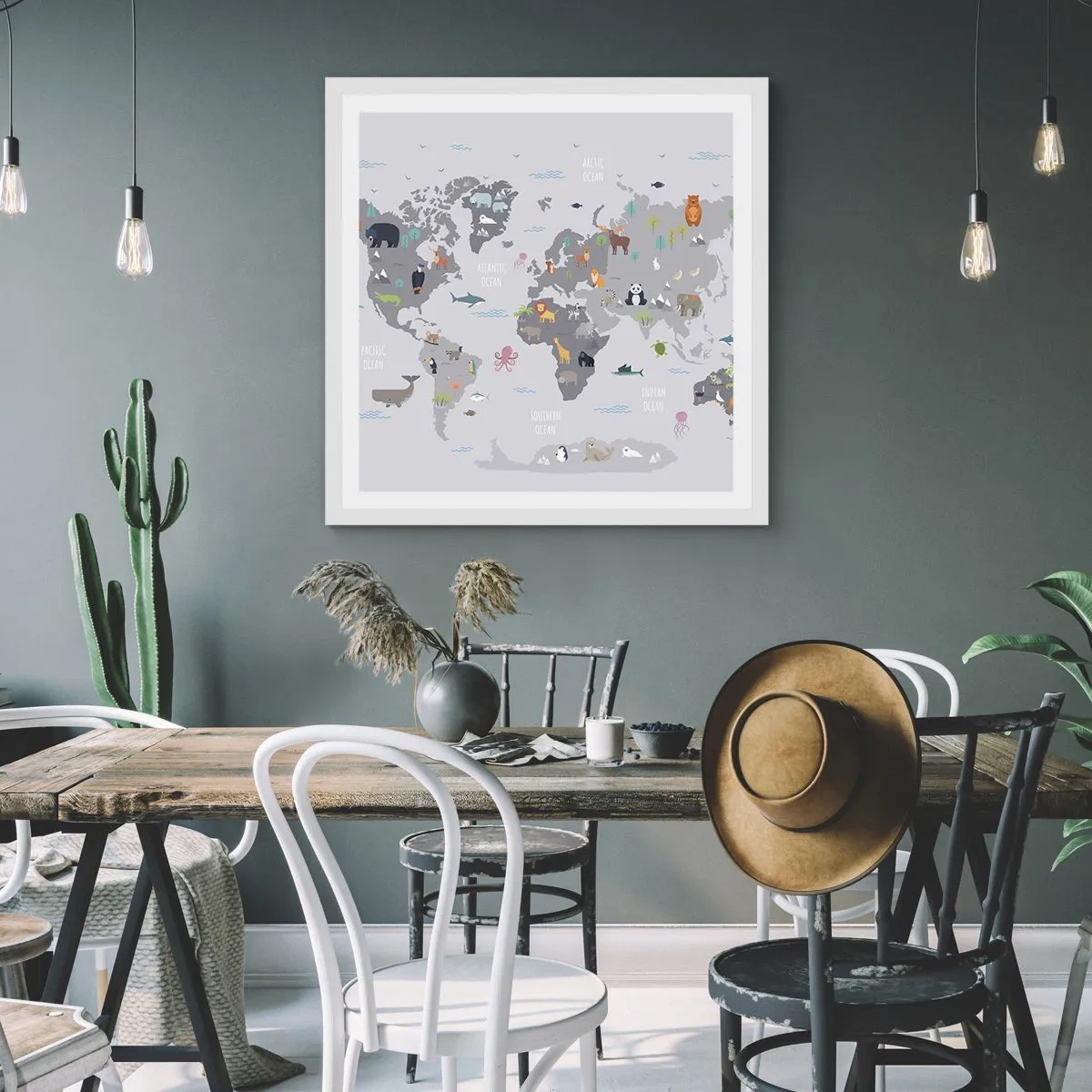 Plakát v bílém rámu - Řekni mi, odkud jsi… - 40x40 cm