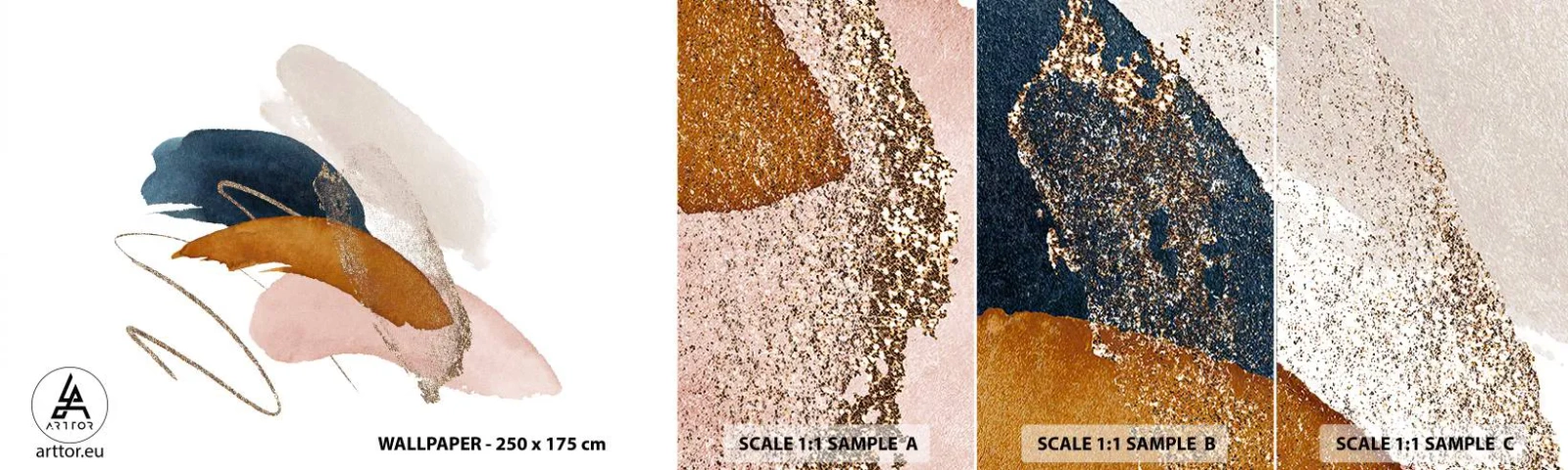 Vzor Fototapety Samolepicí Deluxe Sticker - Okřídlená kompozice - Abstrakce, Kus, Design - 100x30 cm