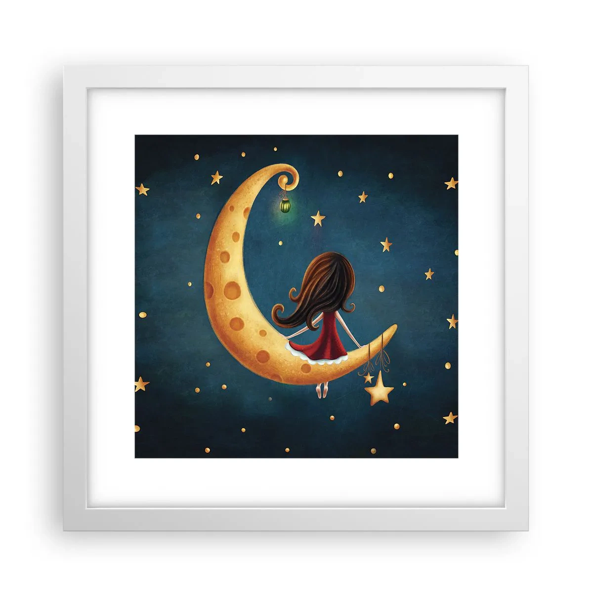 Plakát v bílém rámu - Kdysi dávno… - 30x30 cm